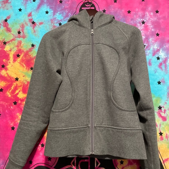 Gray Women's Zip-Up Hoodie - Picture 5 of 7